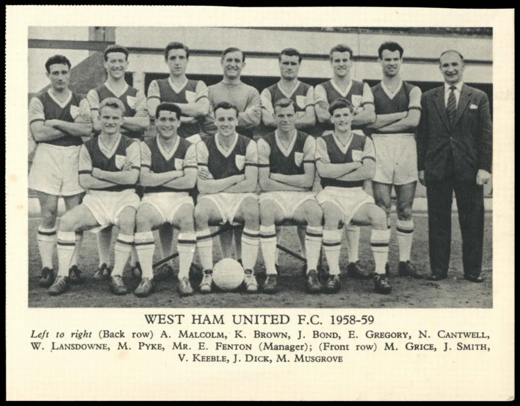 1958-1959 Season West Ham United